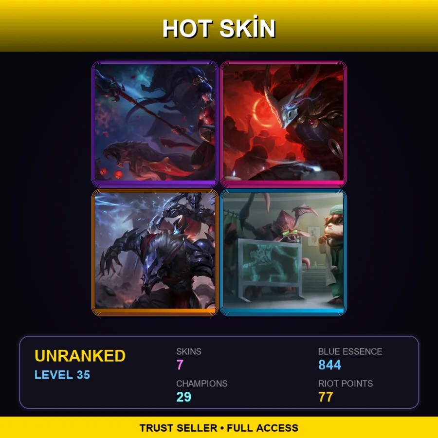 EUNE | Lv35 | Unranked | 7 Skin | 29 Champ