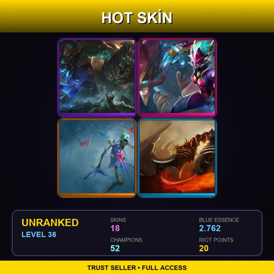 EUNE | Lv36 | Unranked | 18 Skin | 52 Champ — Super Galaxy Shyvana