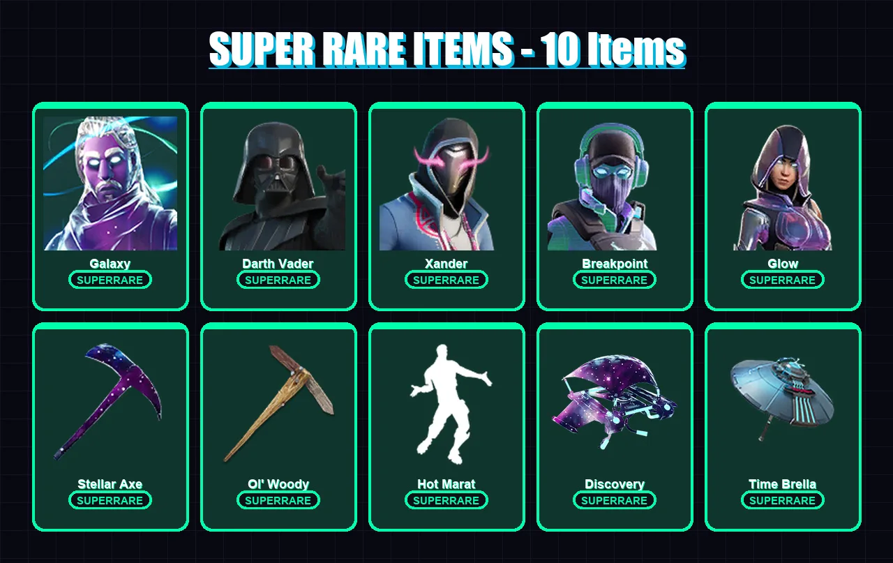 [SWITCH/XBOX/PSN/PC] | Galaxy | Darth Vader | Xander | Breakpoint | Glow | 376 skin | 394 pickaxe | 286 emote | 252 glider | Lv4561