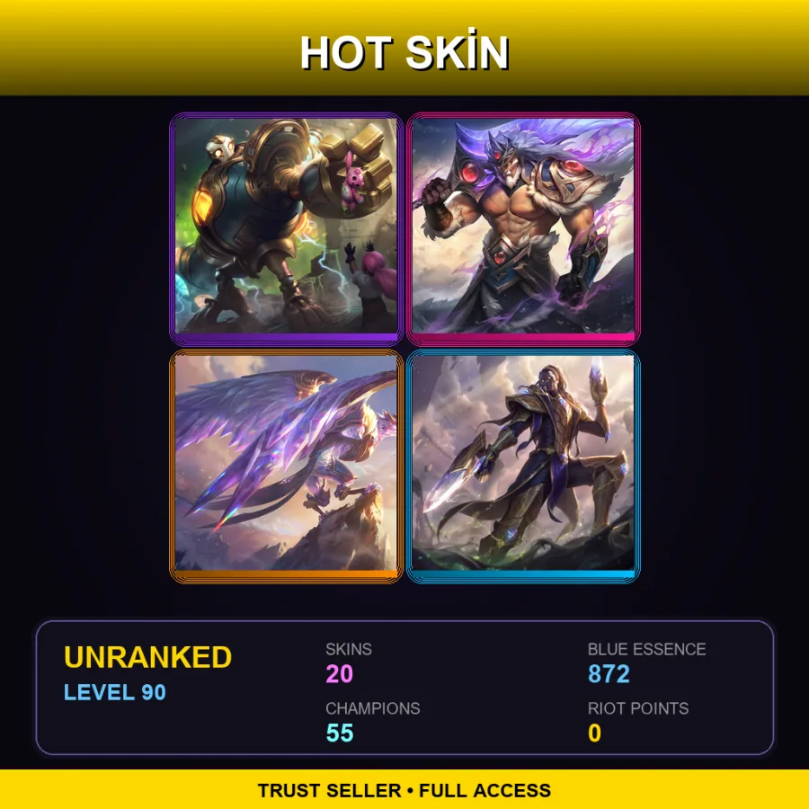 SG | Lv90 | Unranked | 20 Skin | 55 Champ — Santa Draven