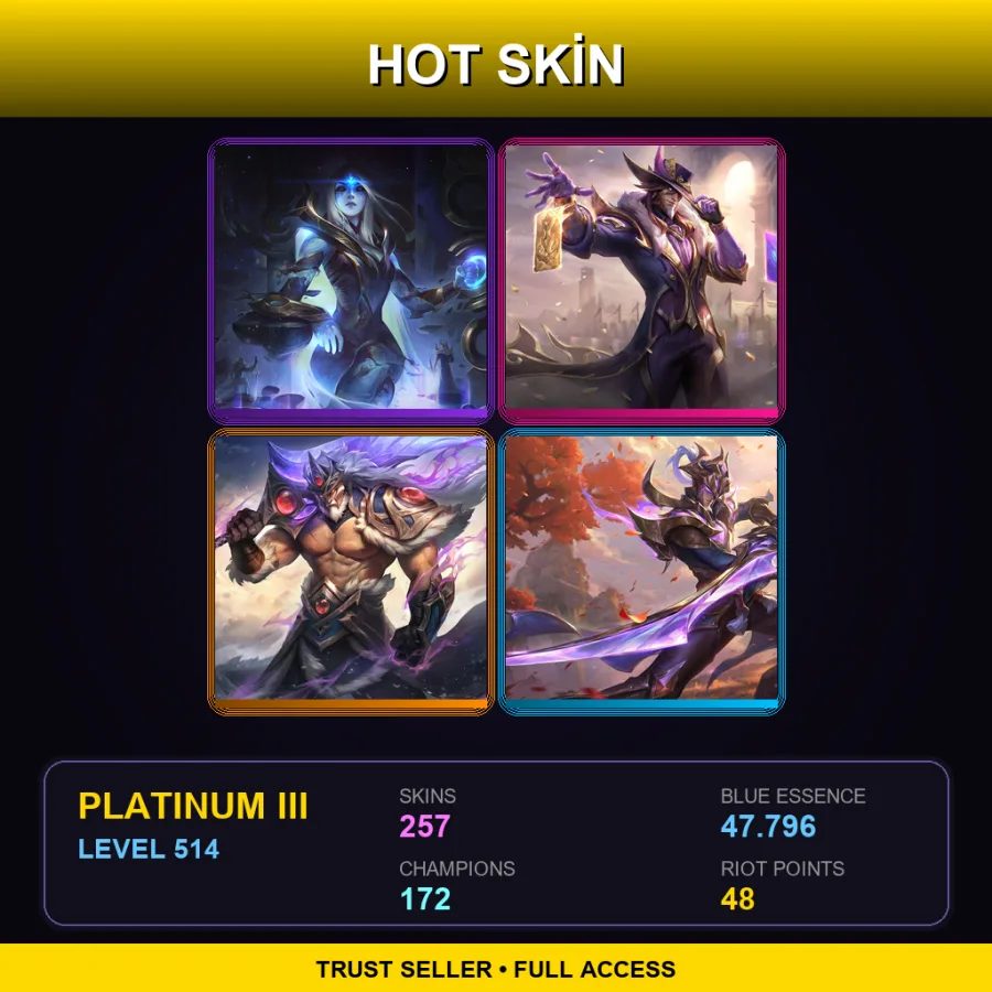 EUNE | Lv514 | Platinum III | 257 Skin | 172 Champ