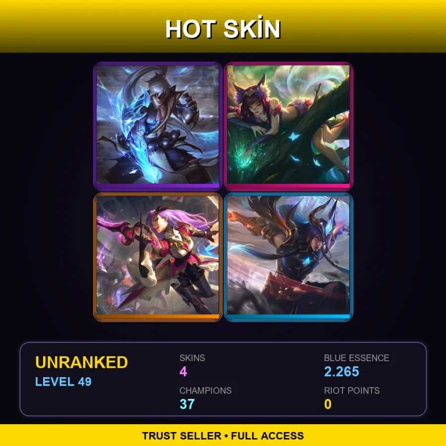 LAS | Lv49 | Unranked | 4 Skin | 37 Champ