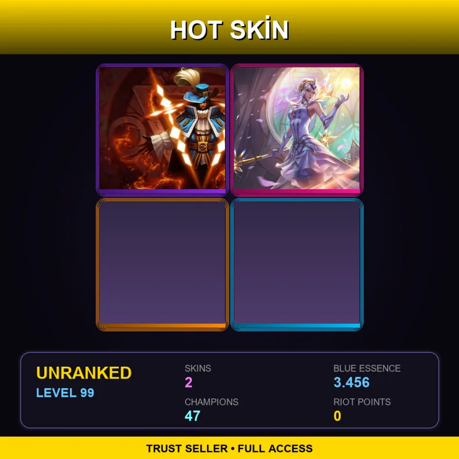 LAN | Lv99 | Unranked | 2 Skin | 47 Champ