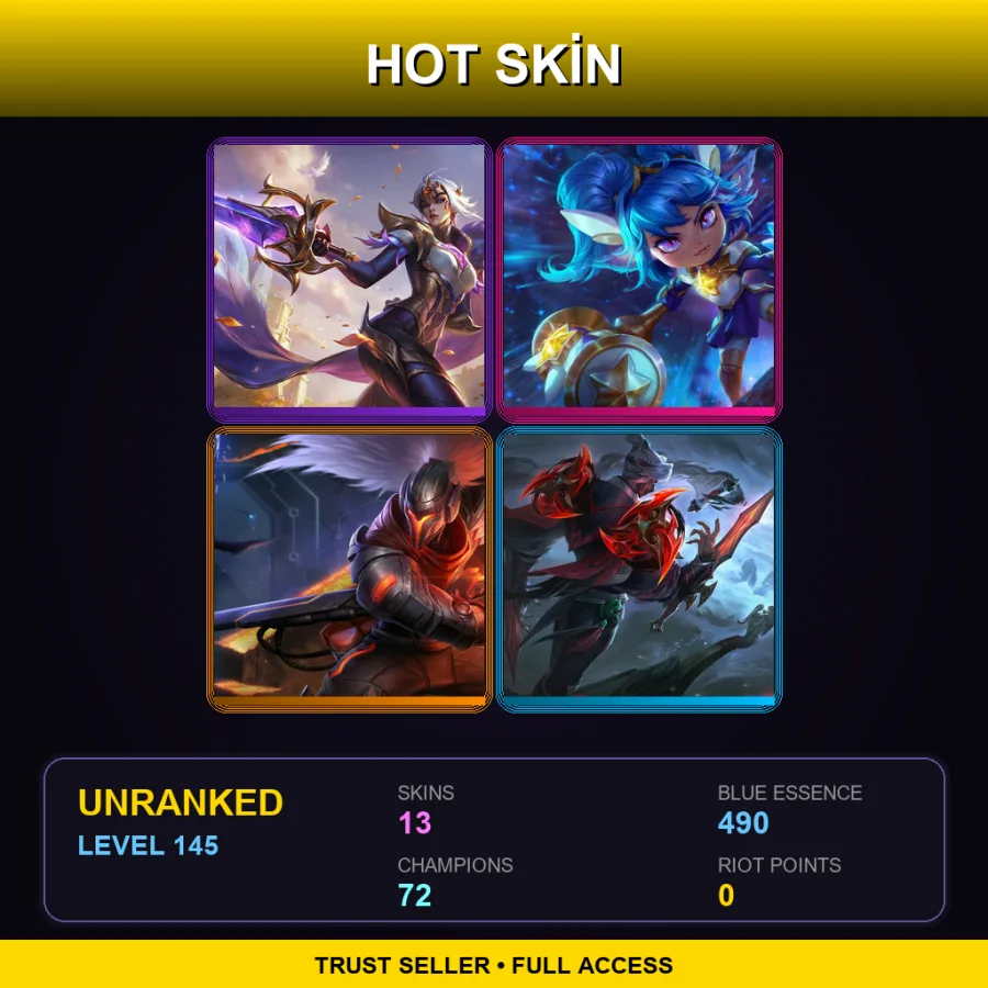 LAN | Lv145 | Unranked | 13 Skin | 72 Champ — Fuzz Fizz
