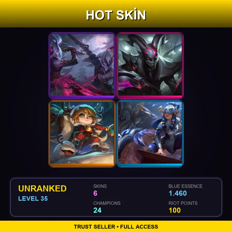 LAS | Lv35 | Unranked | 6 Skin | 24 Champ — LoL account