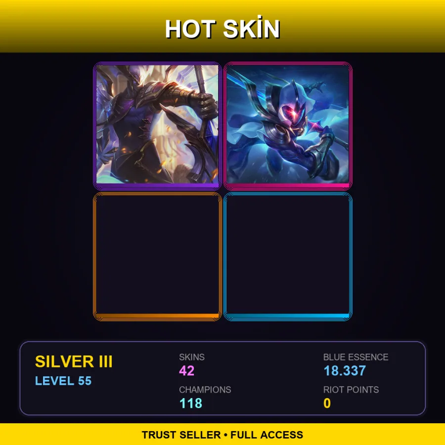 EUNE | Victorious Aatrox | Cosmic Blade Master Yi | Classic Nunu & Willump | Classic 2009 Gangplank | 42 Skin | 118 Champ | Silver III | Lv55