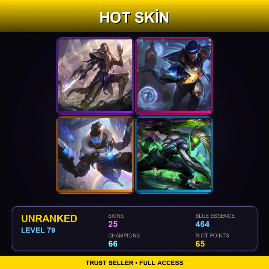 EUNE | Lv79 | Unranked | 25 Skin | 66 Champ — Marauder Xin Zhao