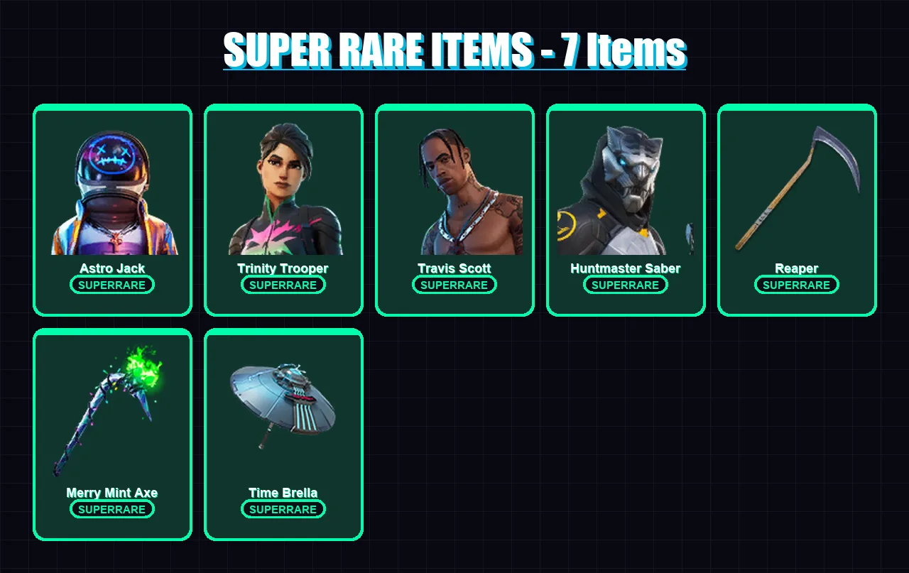 [PC/PSN] | Astro Jack | Trinity Trooper | Travis Scott | Huntmaster Saber | Era | 305 skin | 266 pickaxe | 172 emote | 160 glider | Lv2341 — Fortnite account