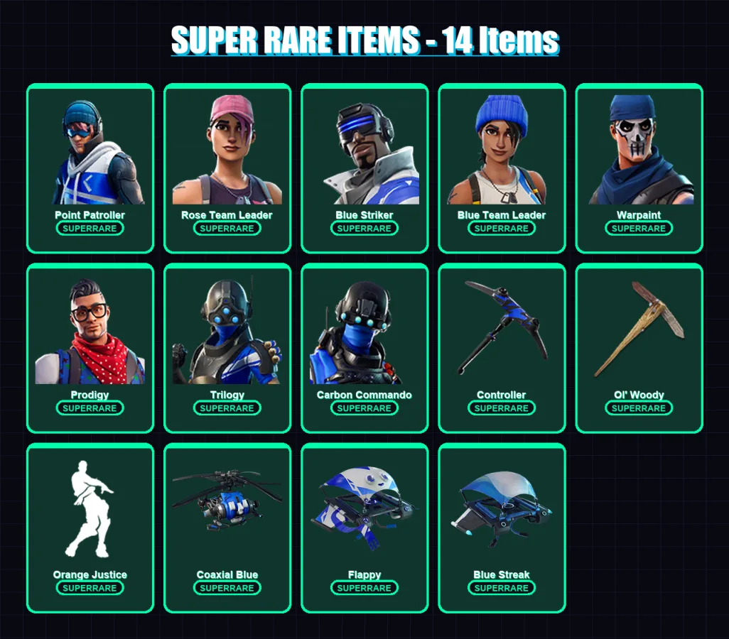 [PS4/PS5/XBOX/PC] | Point Patroller | Rose Team Leader | Blue Striker | 10 skin | Lv277