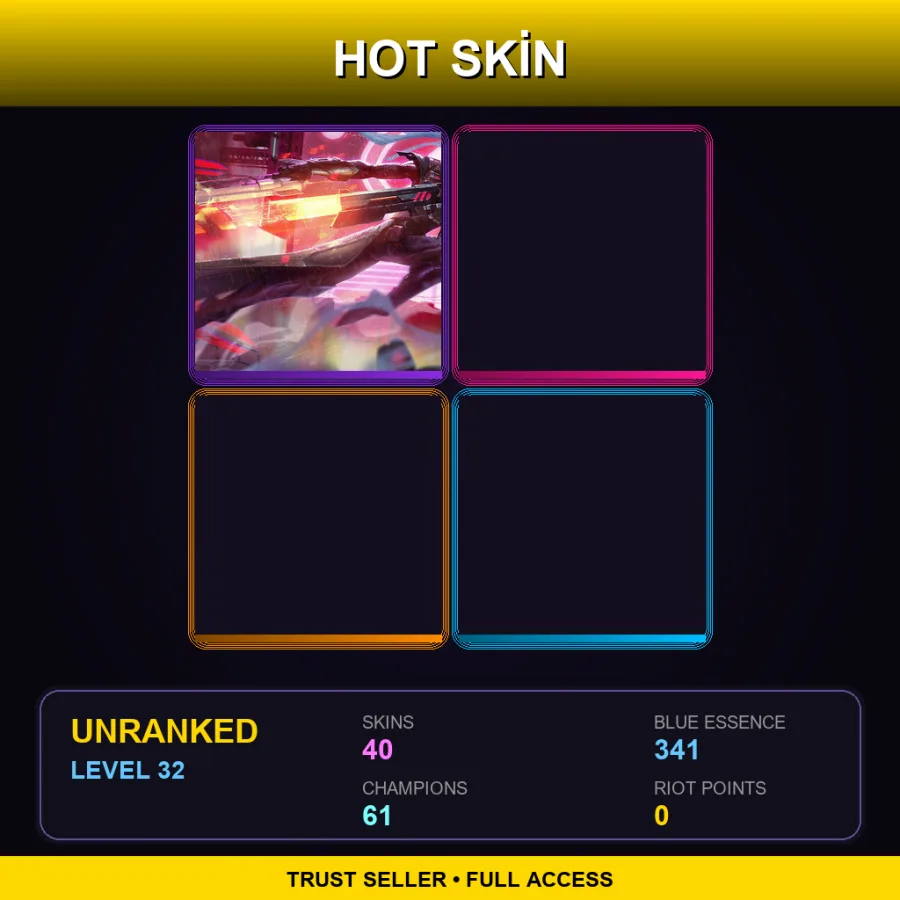 EUNE | Lv32 | Unranked | 40 Skin | 61 Champ