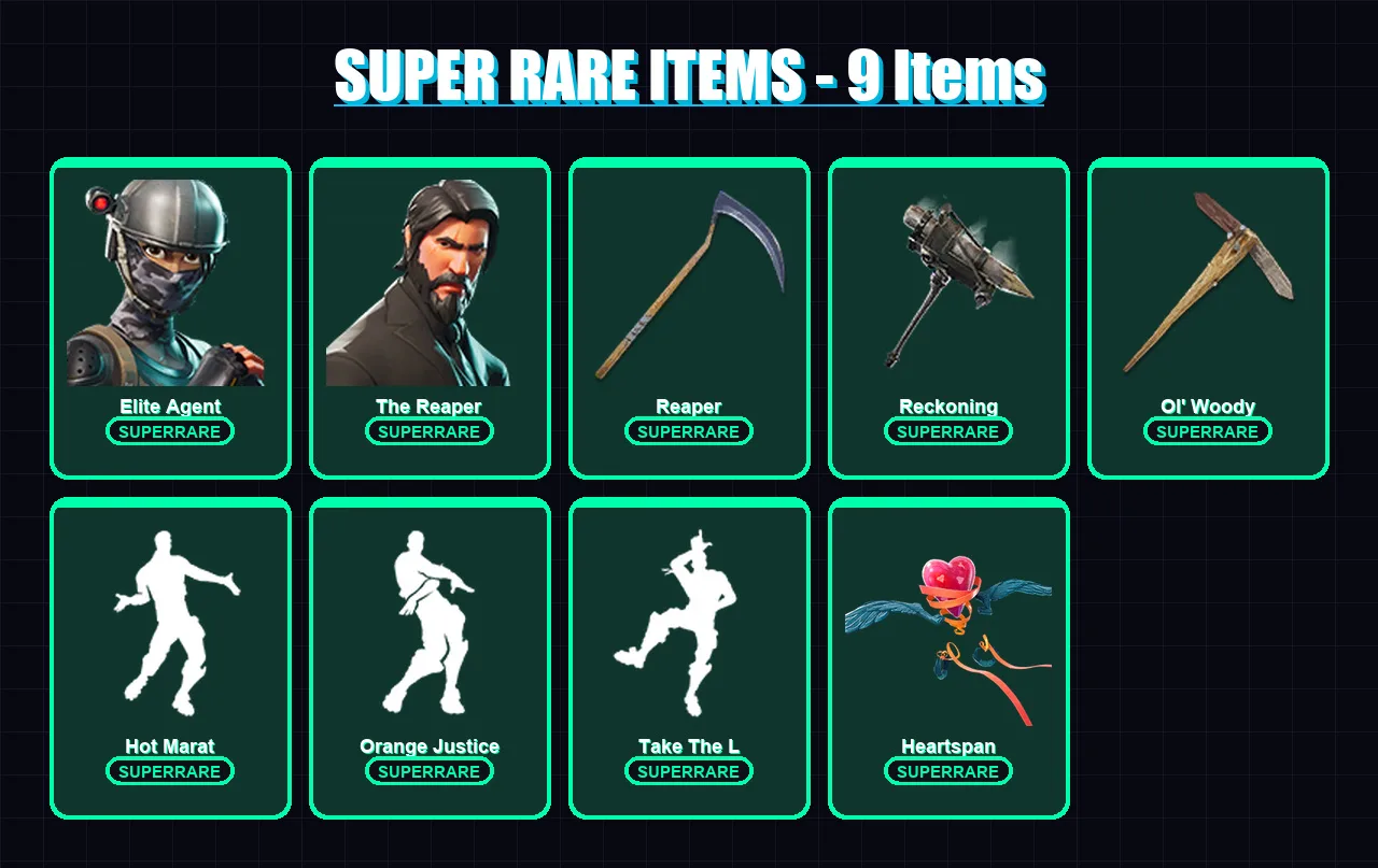 [PC/XBOX] | Elite Agent | The Reaper | Lynx | Catalyst | A.I.M. | 82 skin | 63 pickaxe | 69 emote | 60 glider | Lv879