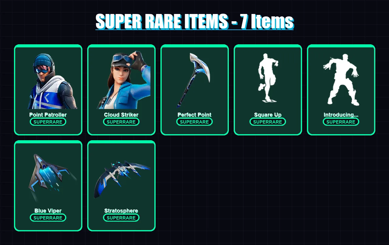[PC/XBOX] | Point Patroller | Cloud Striker | Yoo-mi | Dino Megazord | Agent Patch | 7 skin | 21 pickaxe | 17 emote | 18 glider | Lv224