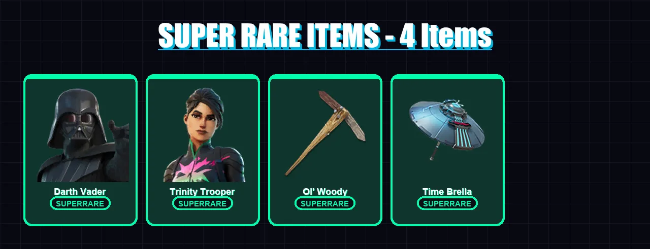 [PC/PSN] | Darth Vader | Trinity Trooper | Kymera | Mandalorian | Paradigm (Reality-659) | 131 skin | 168 pickaxe | 121 emote | 130 glider | Lv2080