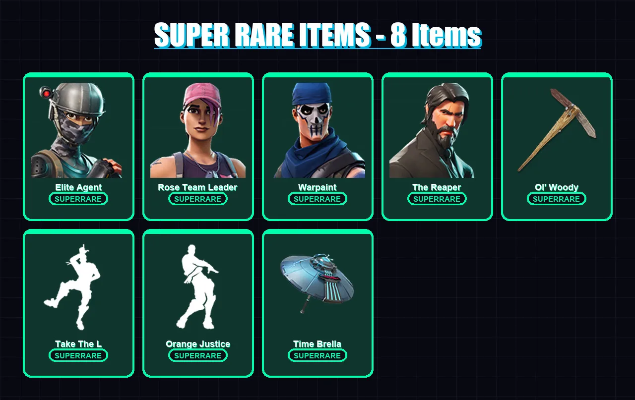 [PC/PSN] | Elite Agent | Rose Team Leader | Warpaint | The Reaper | Omega | 26 skin | 39 pickaxe | 35 emote | 43 glider | Lv635 — Fortnite account