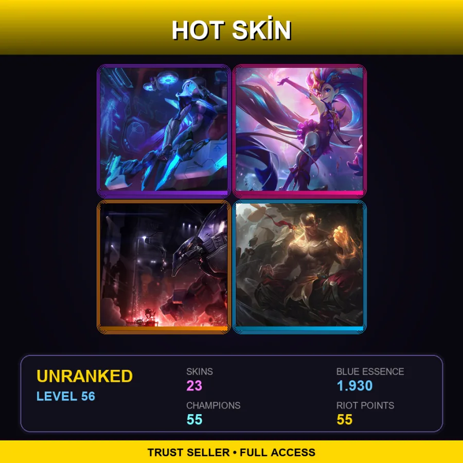 BR | Lv56 | Unranked | 23 Skin | 55 Champ