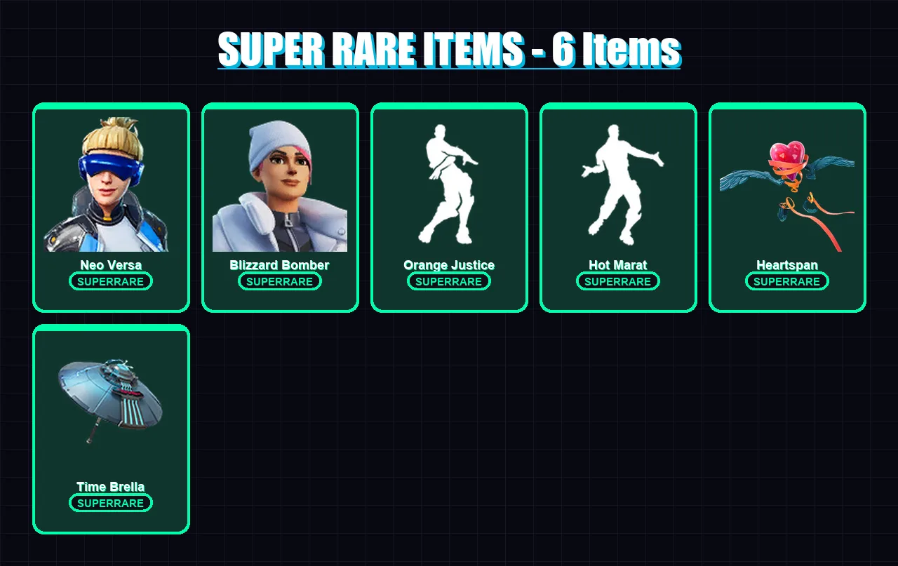 [PS4/PS5/XBOX/PC] | Neo Versa | Blizzard Bomber | Hybrid | Blackheart | Zenith | 108 skin | 137 pickaxe | 140 emote | 123 glider | Lv2655