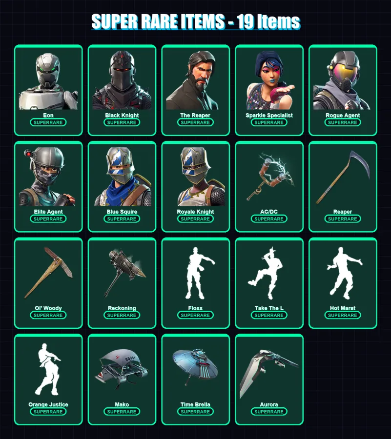 [PC/XBOX/PSN] | OG Skull Trooper | Eon | Black Knight | The Reaper | Sparkle Specialist | 127 skin | 118 pickaxe | 99 emote | 118 glider | Lv1860 — Fortnite account