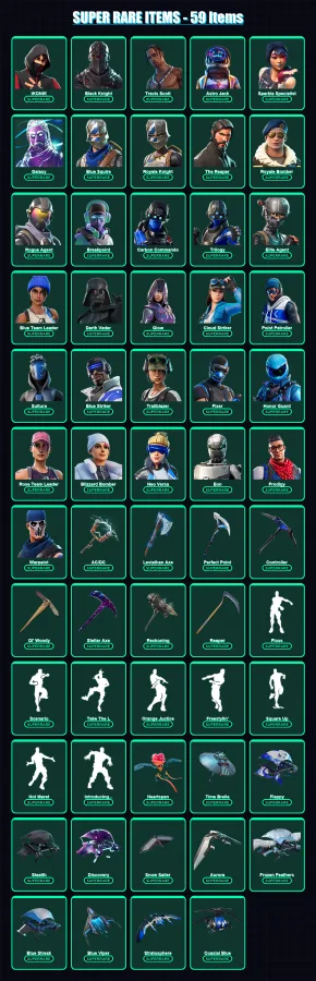 [PC/XBOX] | IKONIK | Black Knight | Travis Scott | Astro Jack | Sparkle Specialist | 794 skin | 597 pickaxe | 478 emote | 348 glider | Lv3923