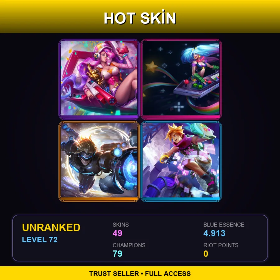 TW | Lv72 | Unranked | 49 Skin | 79 Champ — Headhunter Nidalee