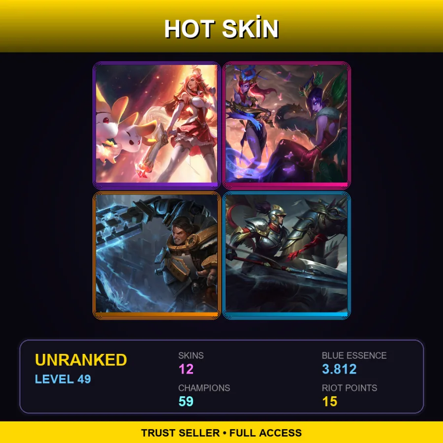 TR | Lv49 | Unranked | 12 Skin | 59 Champ