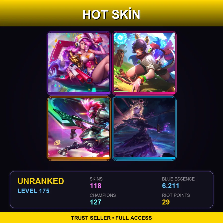 TR | Lv175 | Unranked | 118 Skin | 127 Champ