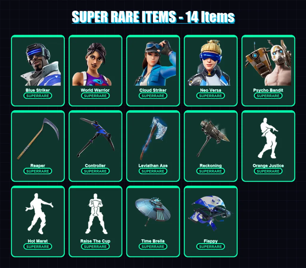 [PS4/PS5/XBOX/PC] | Blue Striker | World Warrior | Cloud Striker | 295 skin | Lv2699
