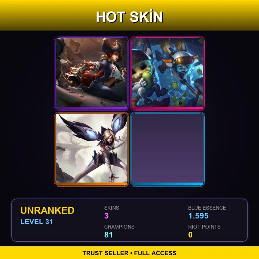 RU | Lv31 | Unranked | 3 Skin | 81 Champ