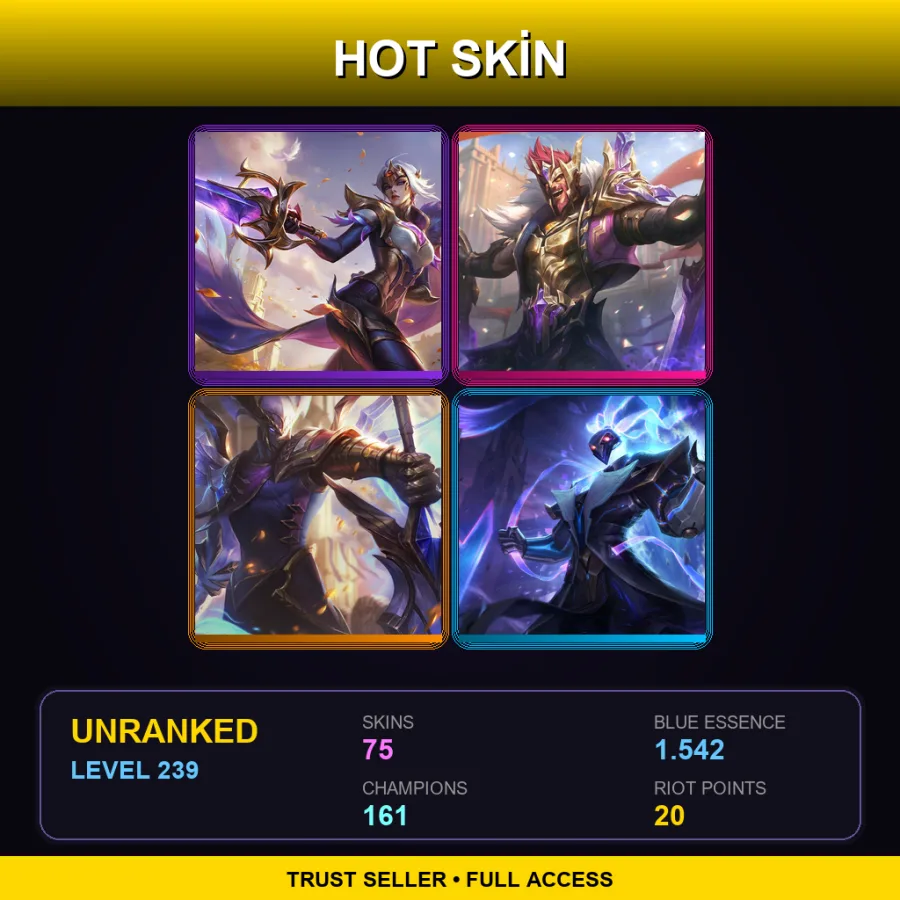 SG | Lv239 | Unranked | 75 Skin | 161 Champ — Superb Villain Veigar