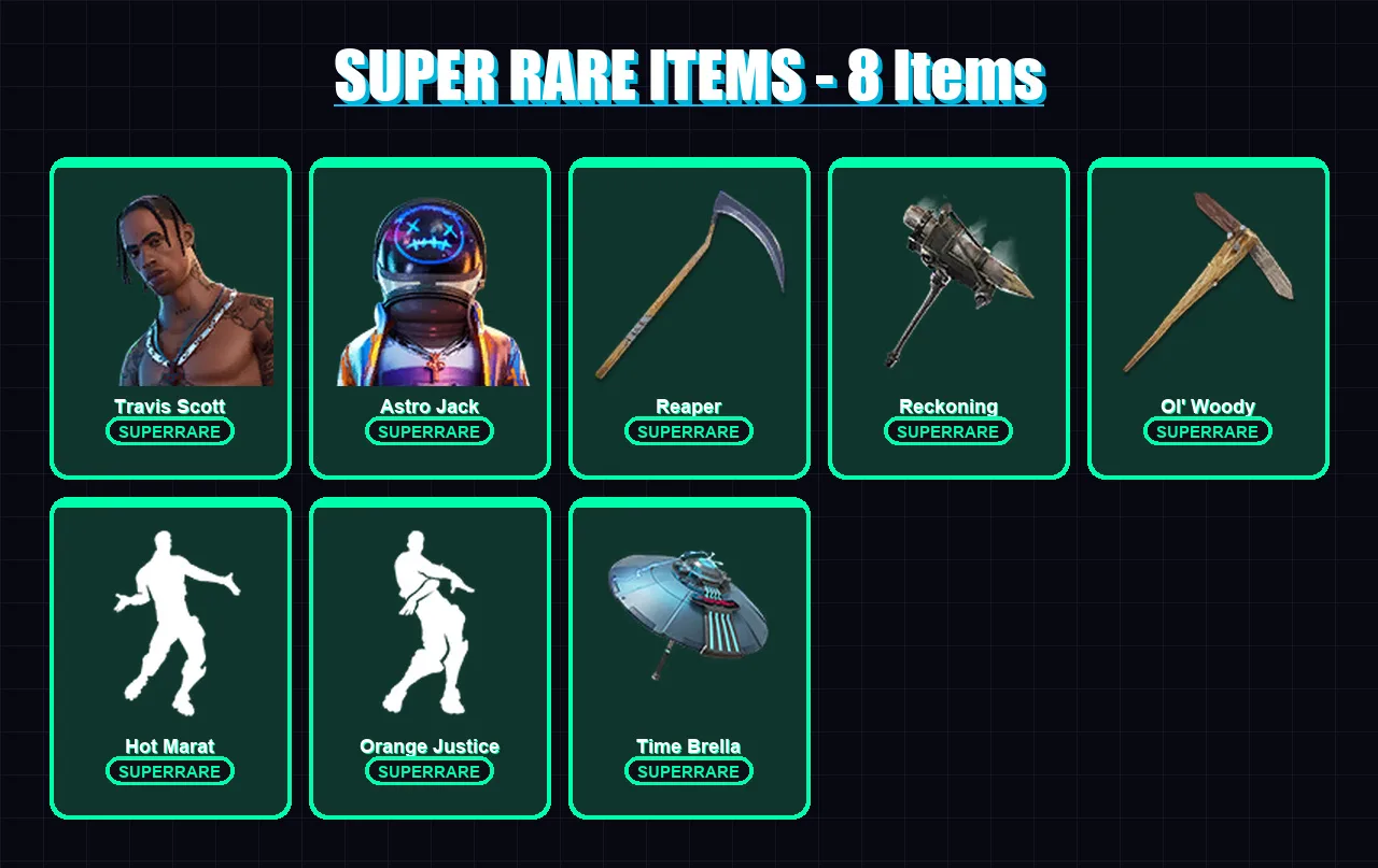 [PC/PSN] | Travis Scott | Astro Jack | Omegarok | Deadpool | Blaze | 237 skin | 246 pickaxe | 212 emote | 172 glider | Lv2840
