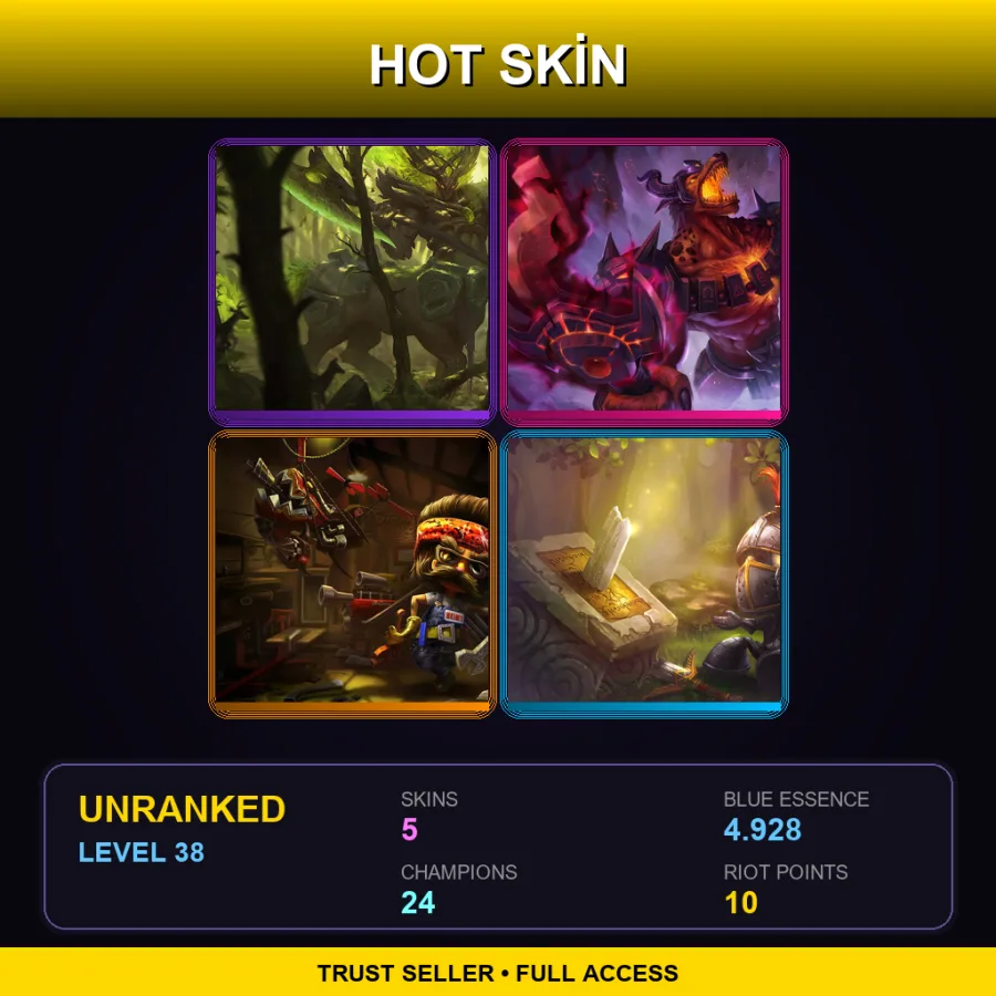 LAS | Lv38 | Unranked | 5 Skin | 24 Champ
