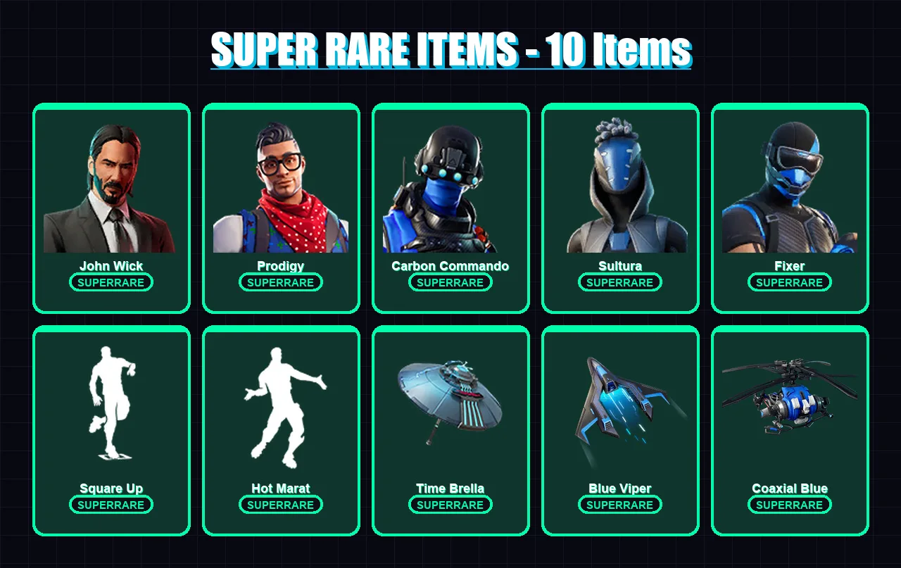 [PS4/PS5/XBOX/PC] | John Wick | Prodigy | Carbon Commando | Sultura | Fixer | 79 skin | 127 pickaxe | 92 emote | 108 glider | Lv1848 — Fortnite account