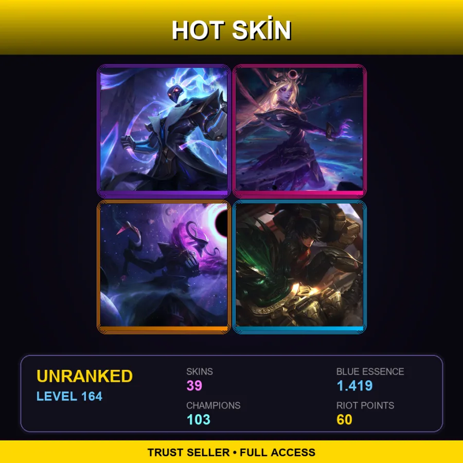 LAN | Lv164 | Unranked | 39 Skin | 103 Champ — Battle Boss Qiyana