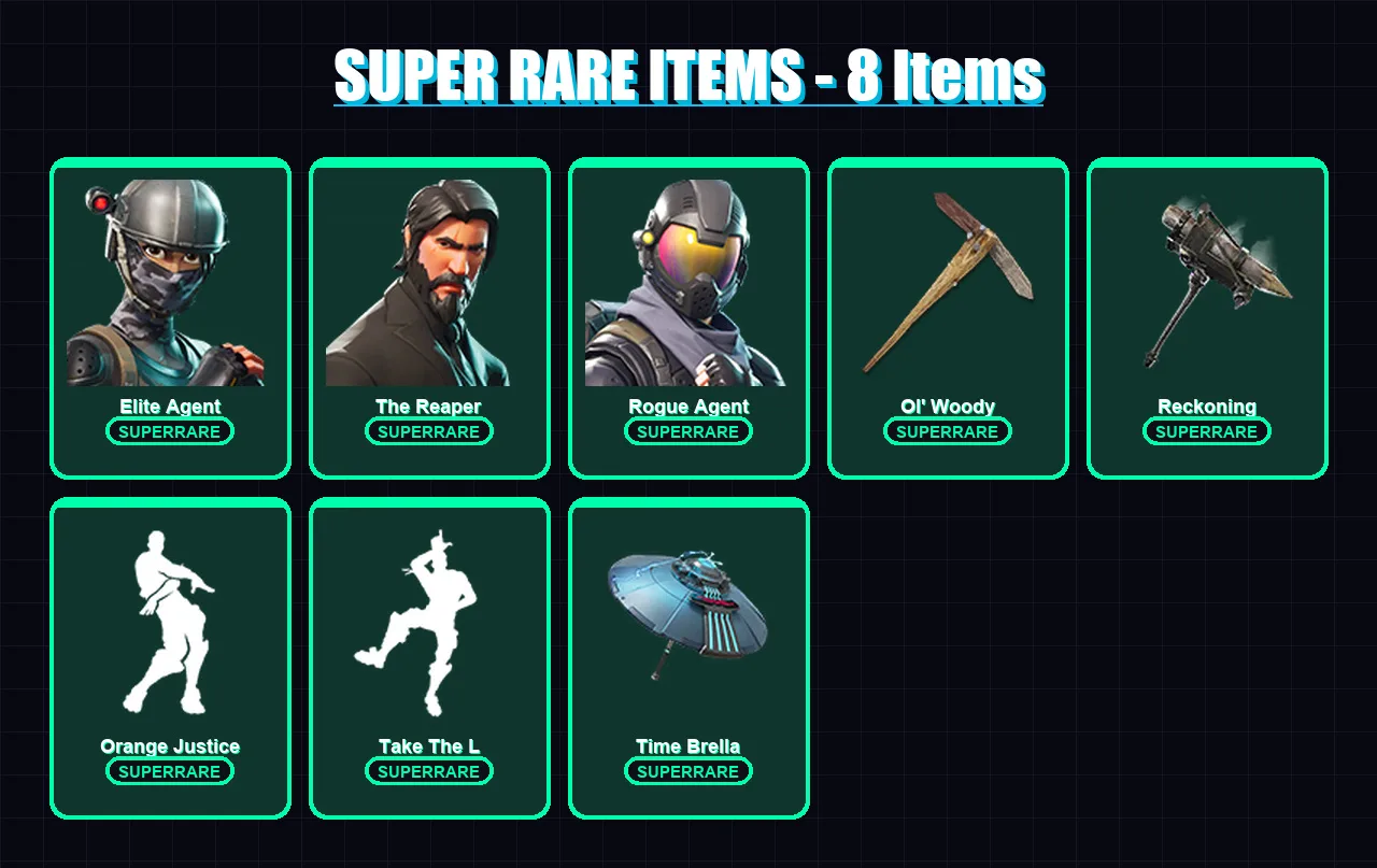 [PC/XBOX/PSN] | Elite Agent | The Reaper | Rogue Agent | Gear Specialist Maya | Fusion | 101 skin | 101 pickaxe | 90 emote | 100 glider | Lv1766
