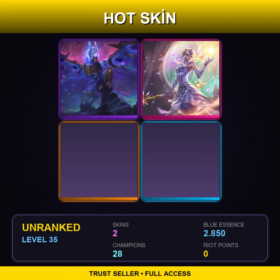 NA | Lv35 | Unranked | 2 Skin | 28 Champ
