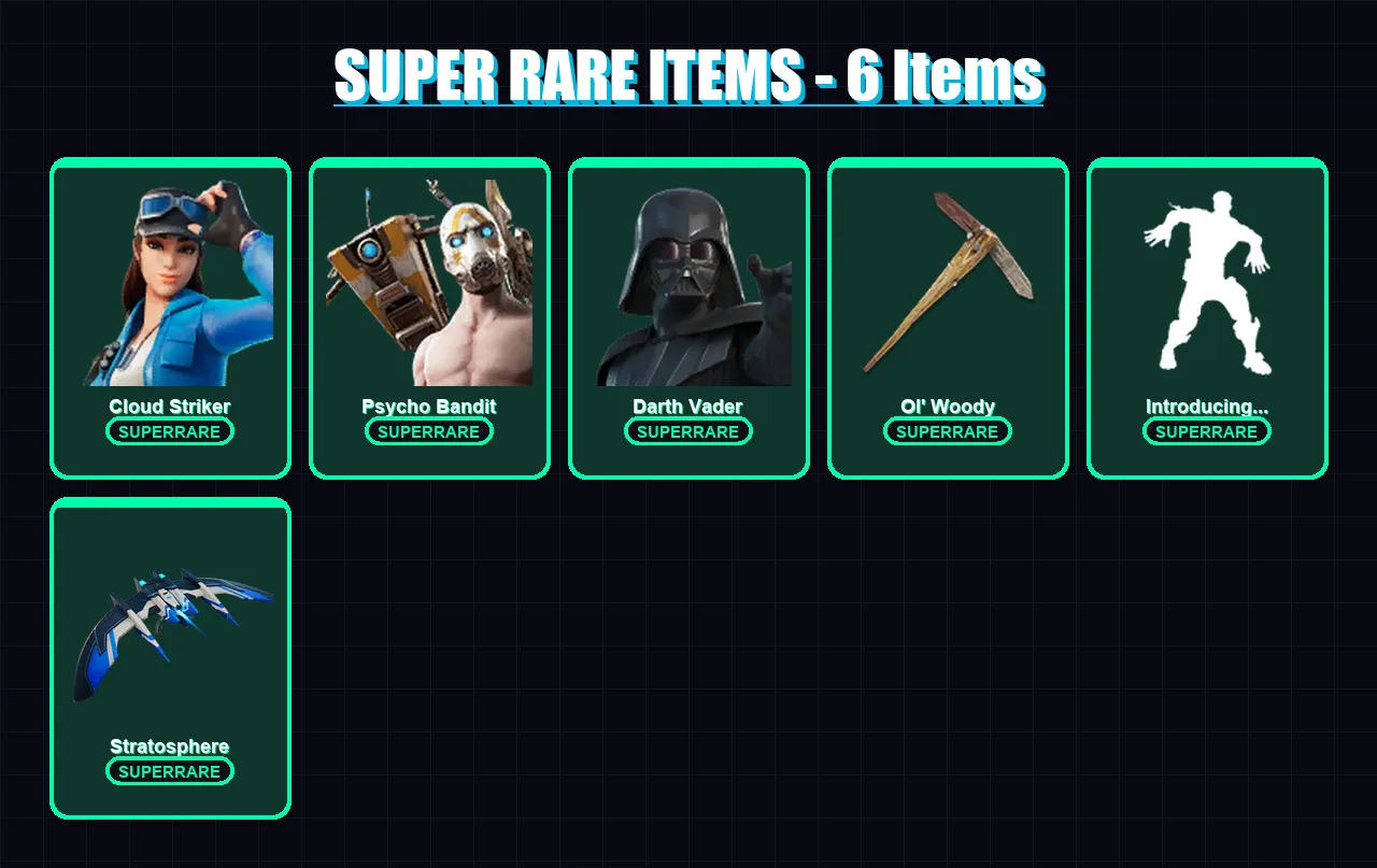 [PS4/PS5/PC] | Cloud Striker | Psycho Bandit | Darth Vader | 204 skin | Lv2643