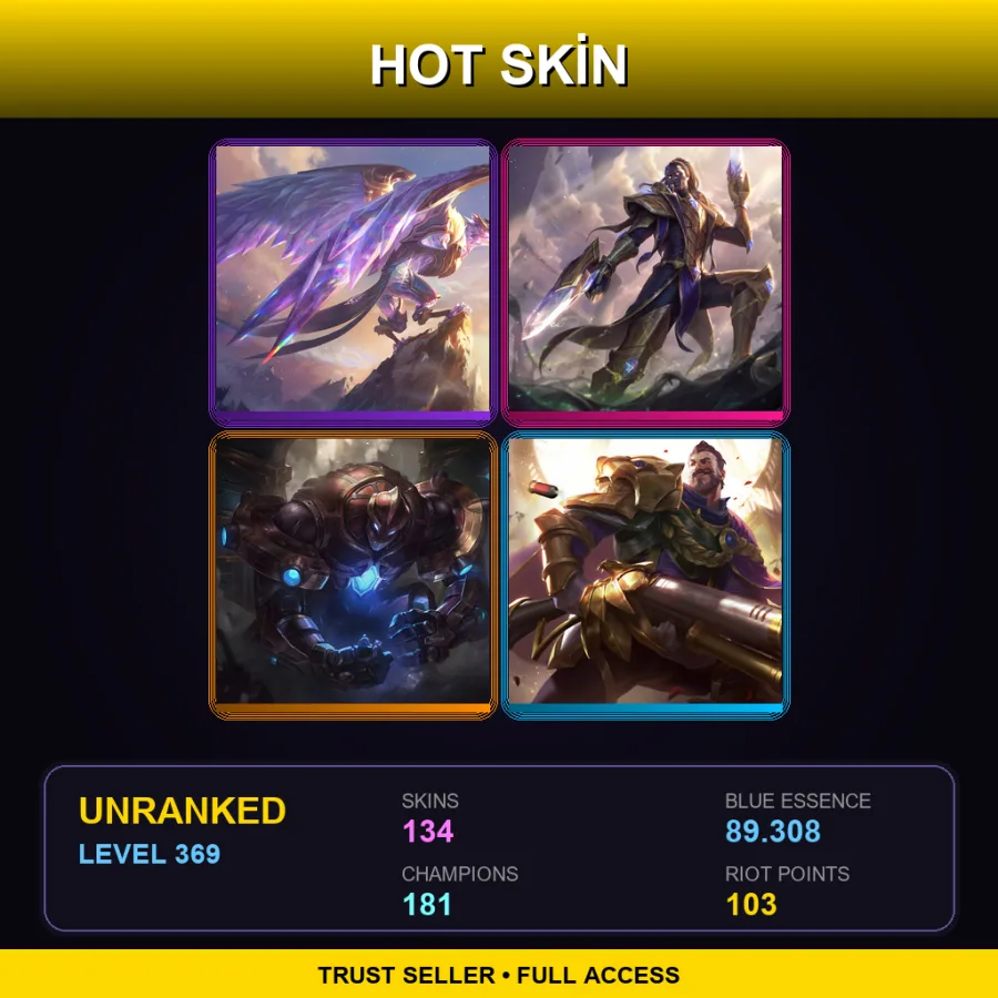 LAS | Lv369 | Unranked | 134 Skin | 181 Champ — Ssw Twitch