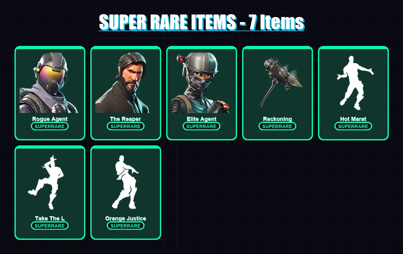 [PC/XBOX/PSN] | Rogue Agent | The Reaper | Elite Agent | Sentinel | Lynx | 39 skin | 21 pickaxe | 33 emote | 28 glider | Lv412