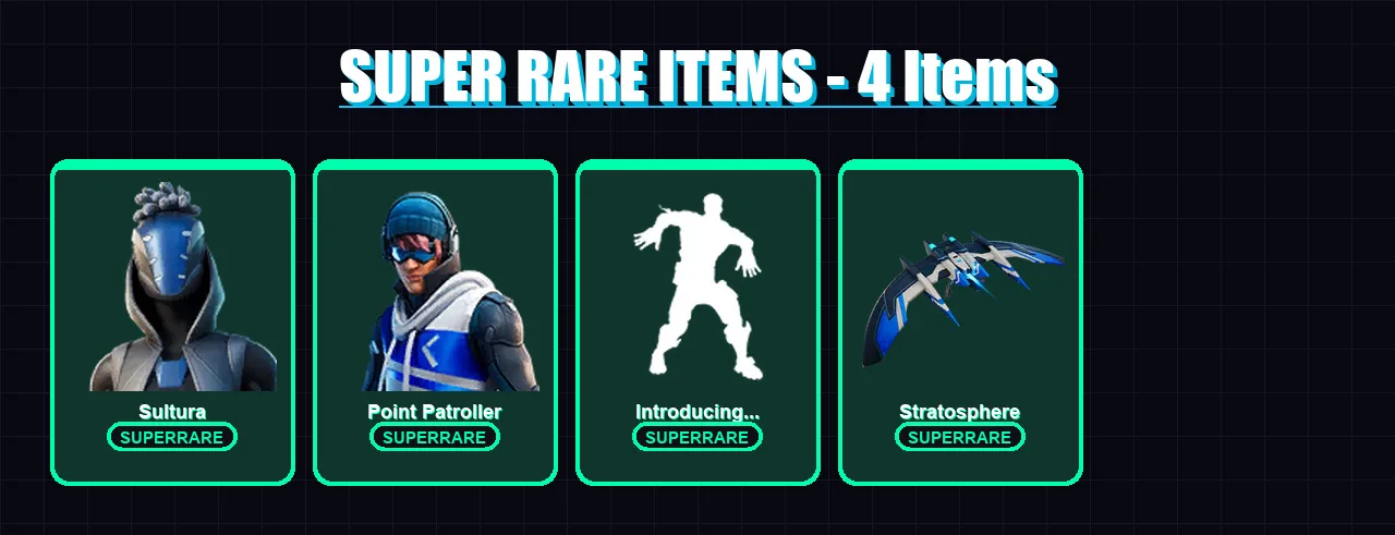 [PC/XBOX] | Sultura | Point Patroller | Joey | Kymera | The Cube Queen | 42 skin | 50 pickaxe | 35 emote | 38 glider | Lv492