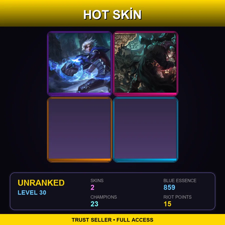 LAS | Lv30 | Unranked | 2 Skin | 23 Champ — LoL account