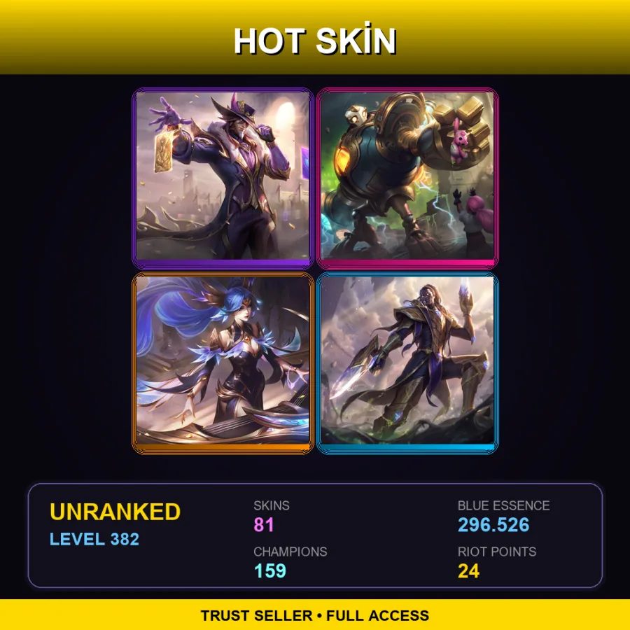 VN | Lv382 | Unranked | 81 Skin | 159 Champ