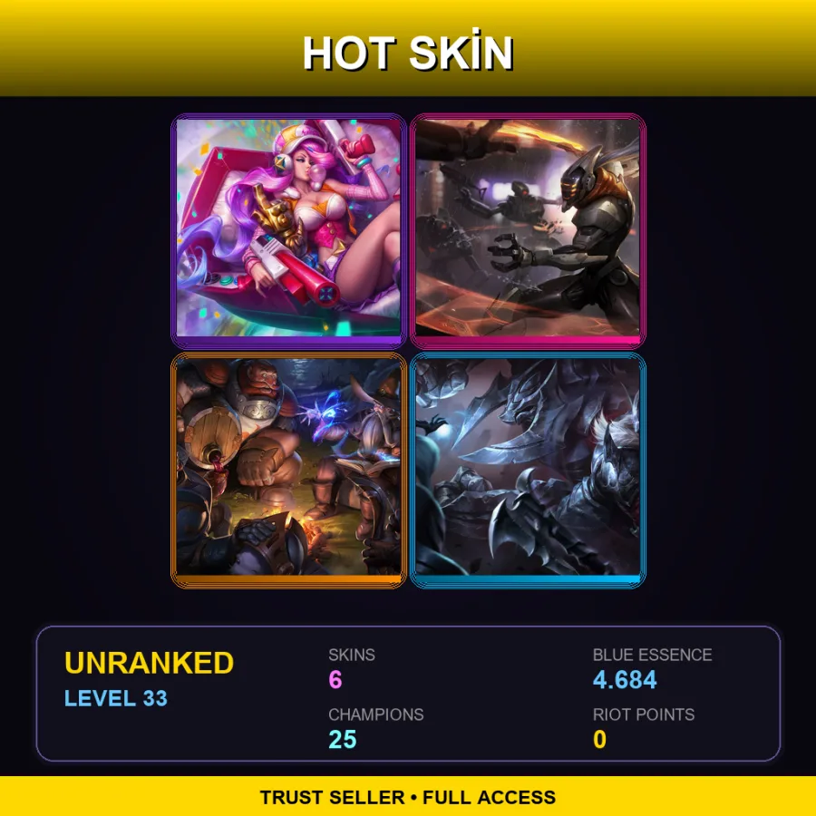 TR | Lv33 | Unranked | 6 Skin | 25 Champ
