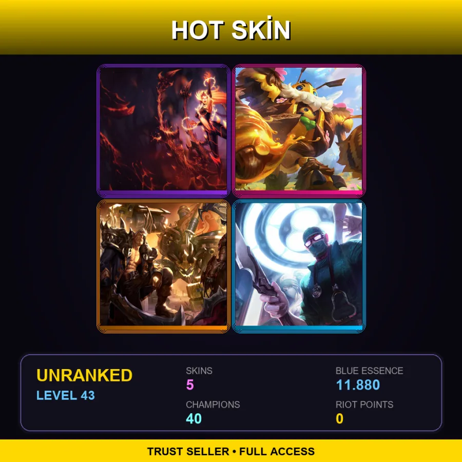 EUW | Lv43 | Unranked | 5 Skin | 40 Champ — Surgeon Shen