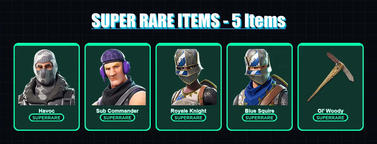 [PC/XBOX/PSN] | Havoc | Sub Commander | Royale Knight | Blue Squire | Mission Specialist | 7 skin | 6 pickaxe | 5 emote | 7 glider | Lv100