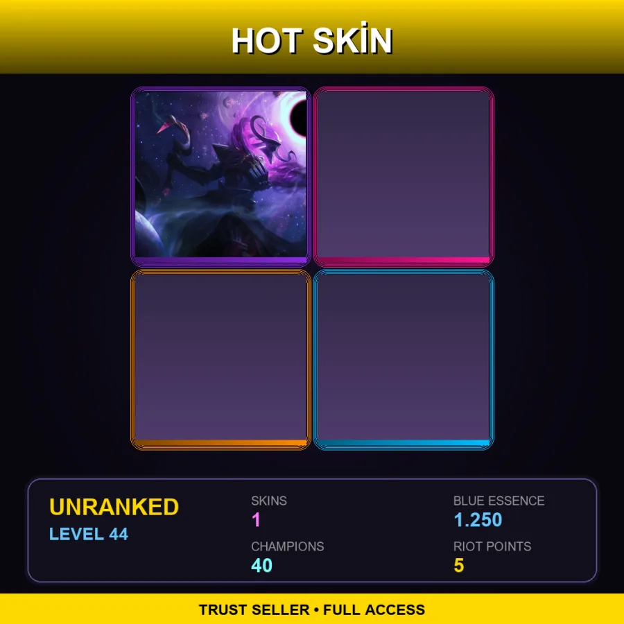 TR | Lv44 | Unranked | 1 Skin | 40 Champ