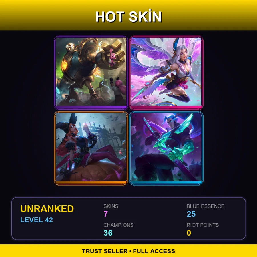 NA | Lv42 | Unranked | 7 Skin | 36 Champ — Bewitching Miss Fortune