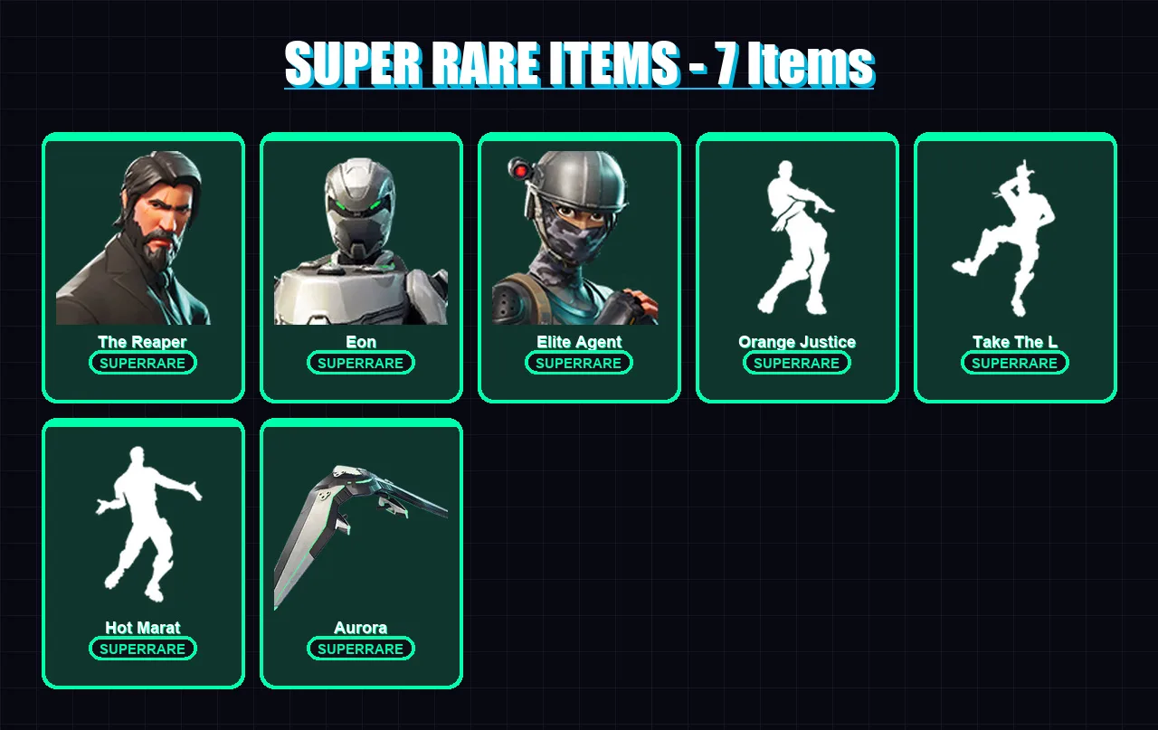 [PC/XBOX/PSN] | The Reaper | Eon | Elite Agent | Carbide | Zenith | 23 skin | 16 pickaxe | 31 emote | 18 glider | Lv238