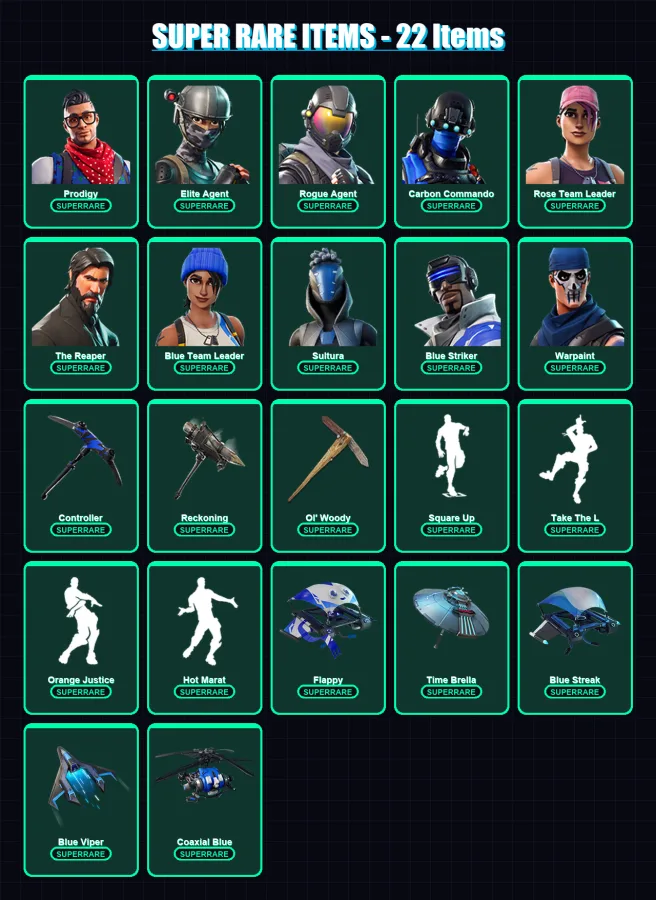 [PS4/PS5/XBOX/PC] | Prodigy | Elite Agent | Rogue Agent | 143 skin | Lv2008