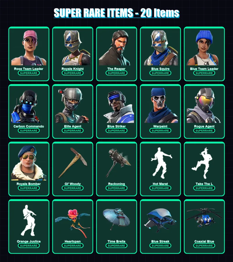 [PS4/PS5/XBOX/PC] | Rose Team Leader | Royale Knight | The Reaper | 113 skin | Lv1571