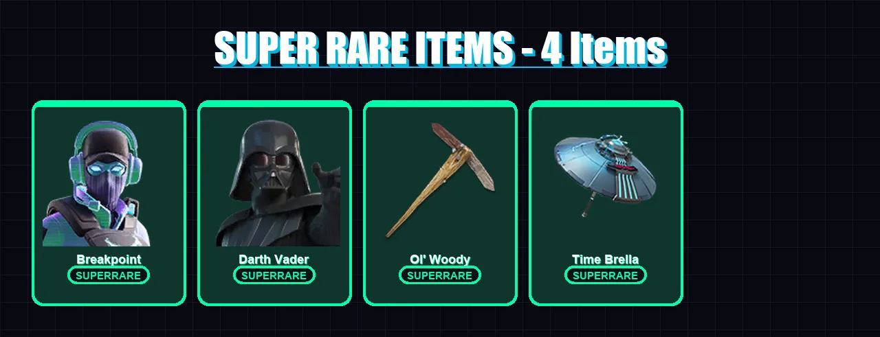 [PC] | Breakpoint | Darth Vader | The Ageless | Raz | Joltara | 163 skin | 192 pickaxe | 119 emote | 140 glider | Lv2444