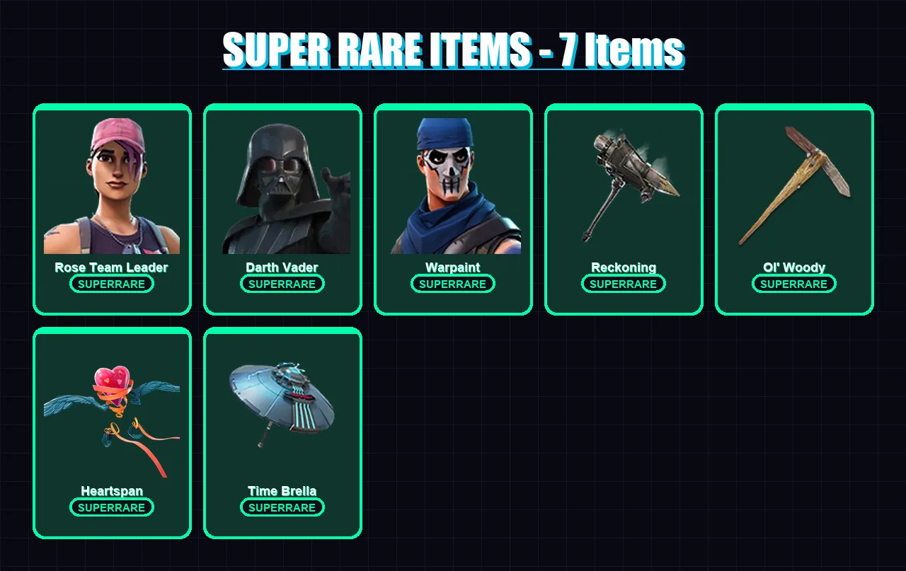 [PS4/PS5/XBOX/PC] | Rose Team Leader | Darth Vader | Warpaint | Lynx | Ragnarok | 214 skin | 219 pickaxe | 175 emote | 198 glider | Lv2481